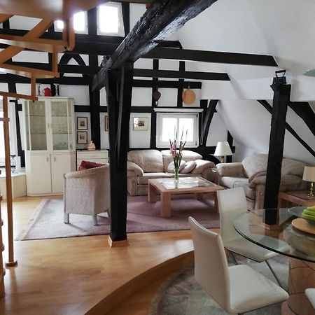 Penthouse Im Historischen Fachwerkhaus Mit Grosser Dachterrasse An Zentralster Lage Boppard Exterior photo